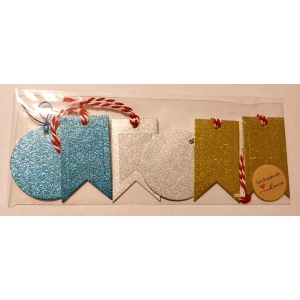 Glitter Gift Tags (6 pack assorted)